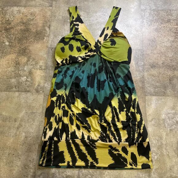 mandee vintage blue green and brown earth toned halter top size small - Picture 2 of 6